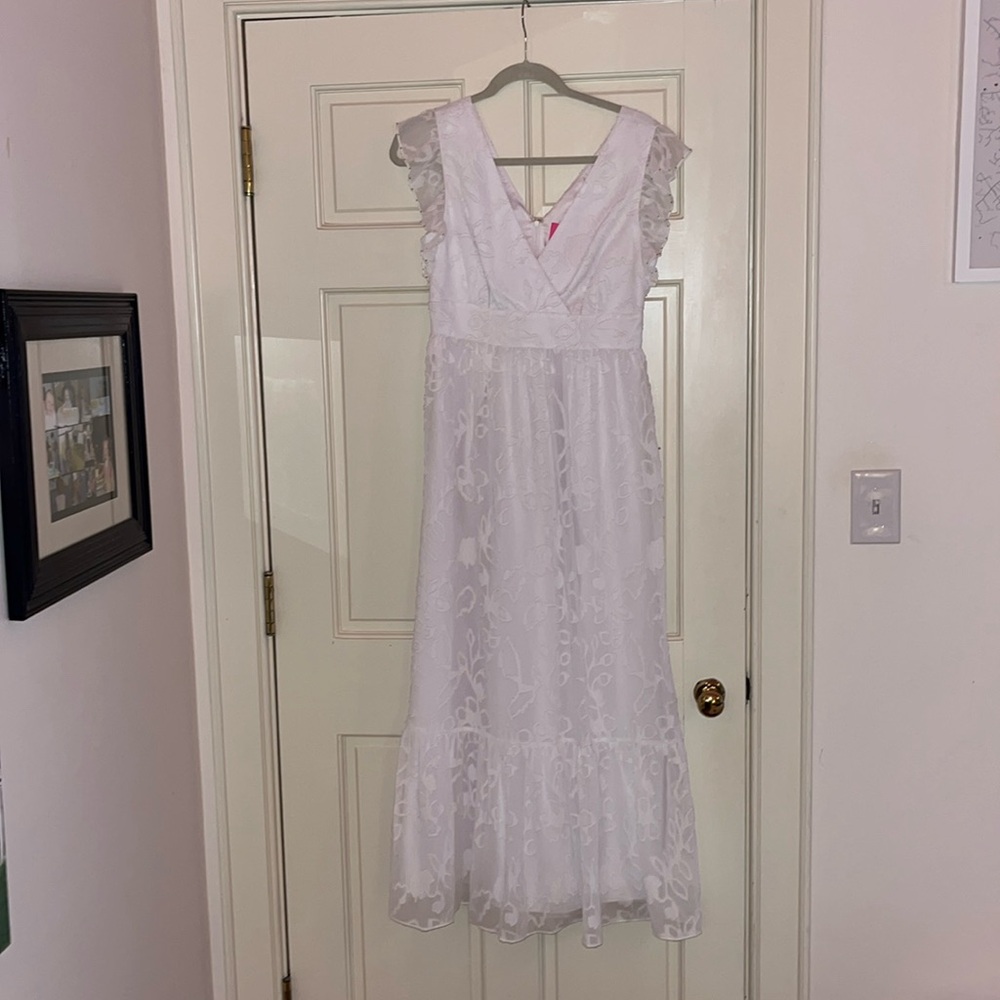 Lilly Pulitzer White Floral Maxi Dress